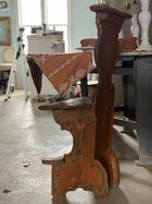 18th c Folk Art Swedish Hinged Hall Chairs