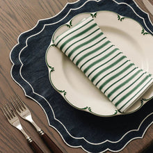 Pair of Stella Waxed Italian Linen Placemats, Navy