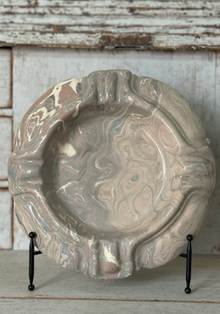 Vintage Marbelized Pichon d'Uzes Trinket Bowl