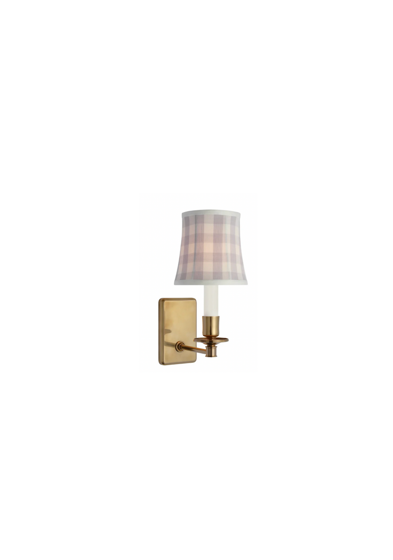 Lilac Elton Check Sconce
