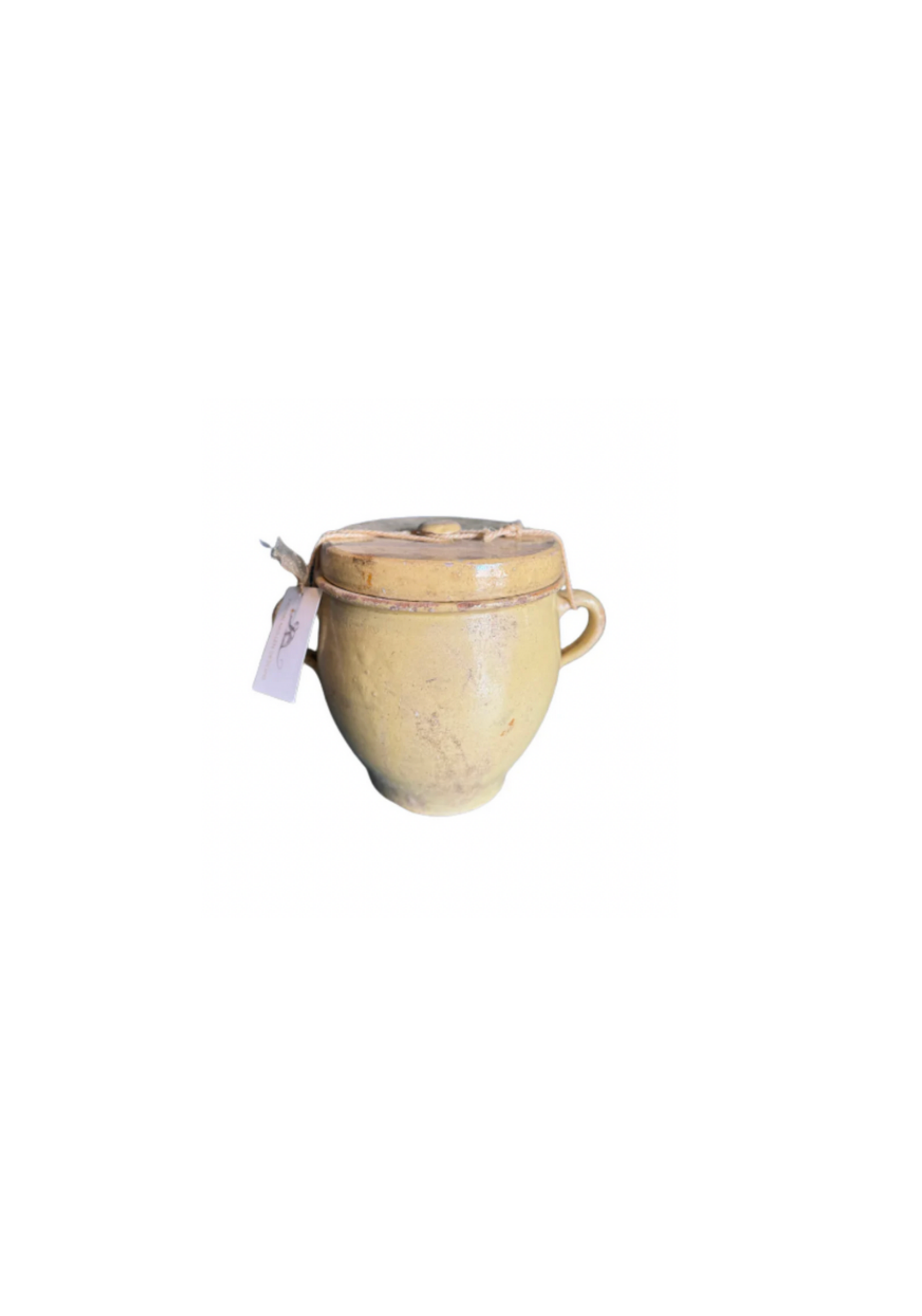 Antique Italian Confit Pot with Lid