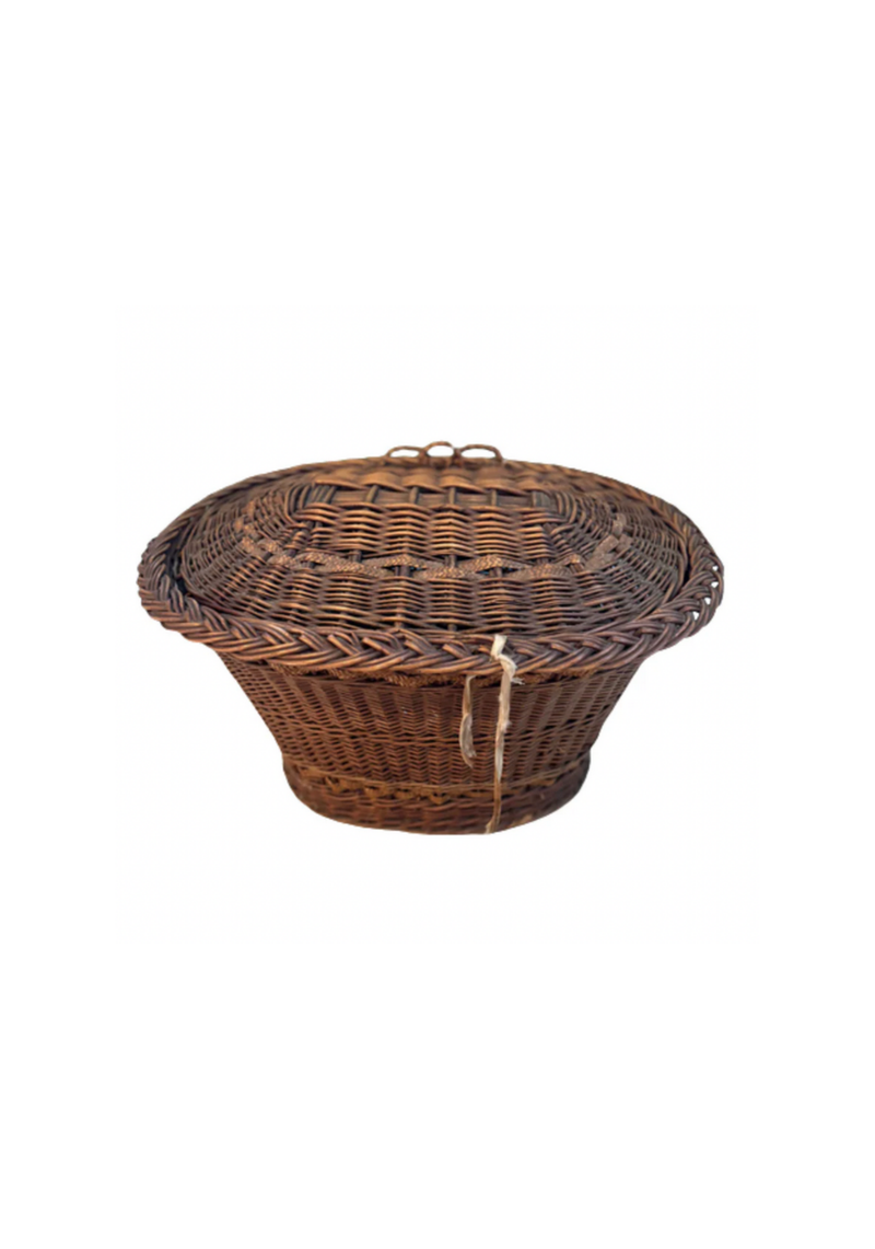 French Oval Sewing Basket Circa 1900