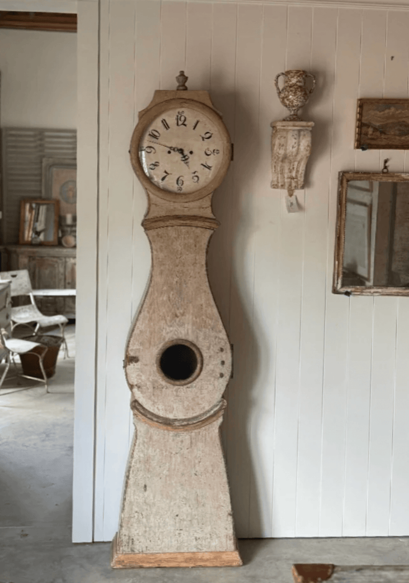 1800-1810 Swedish Clock, from Upsala, Original Finish