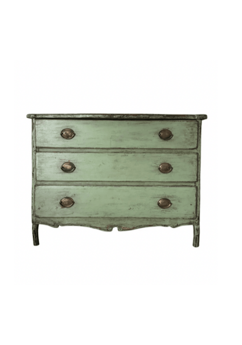 1880s  Swedish Baroque Commode in Verdant Green