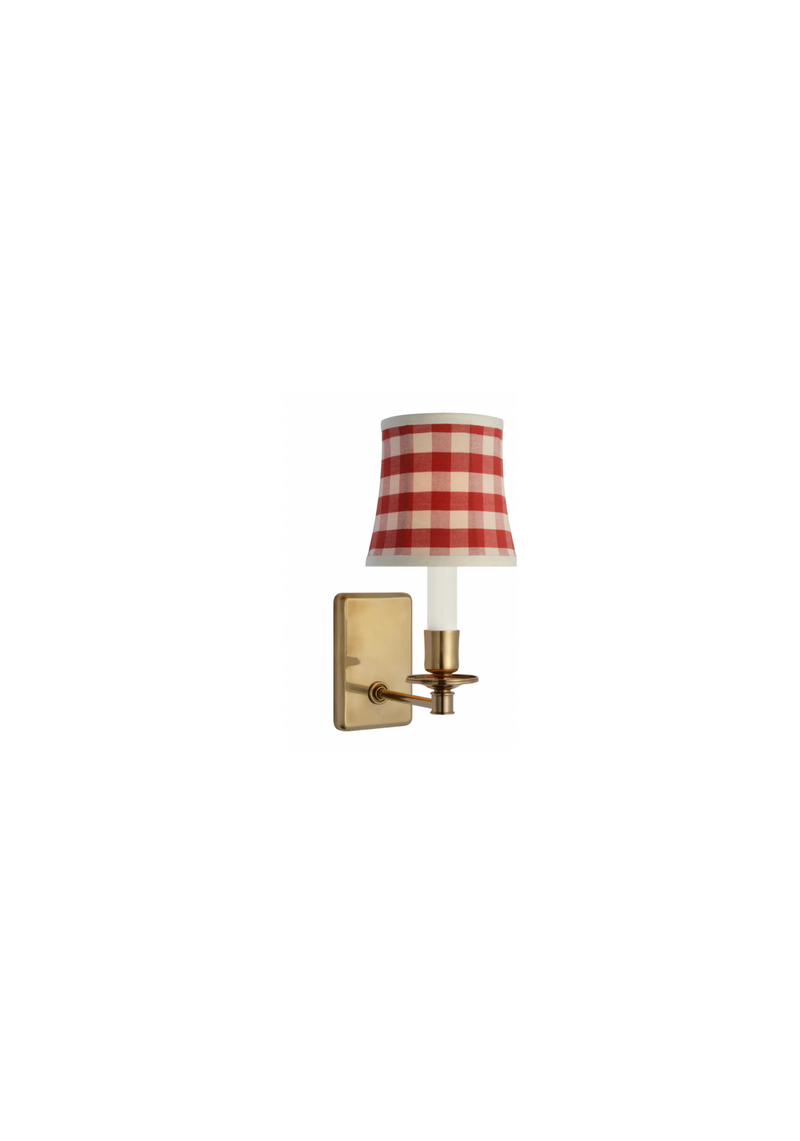 Red Elton Check Sconce