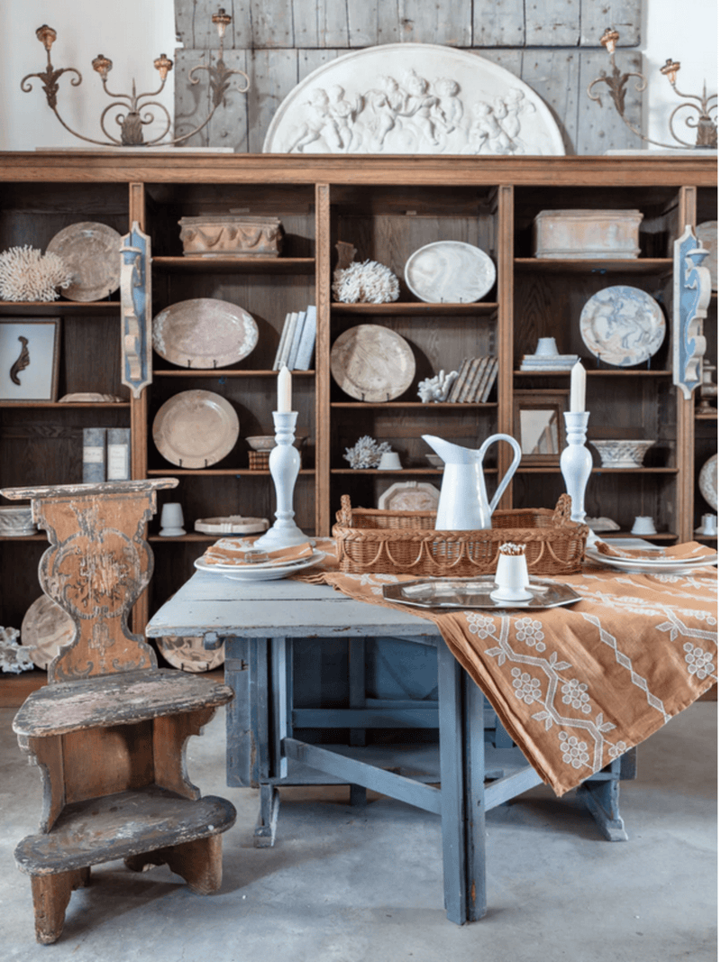 18th c Folk Art Swedish Hinged Hall Chairs