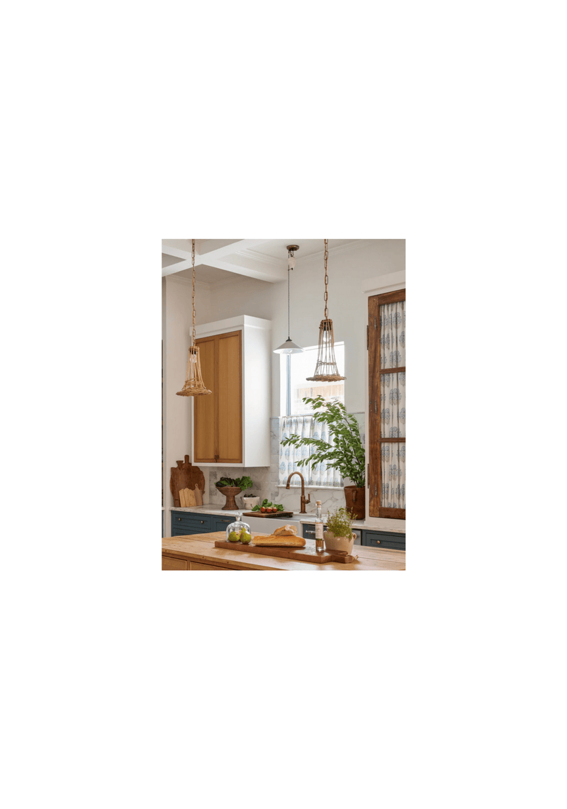 1900 French Butcher's Display Basket Light