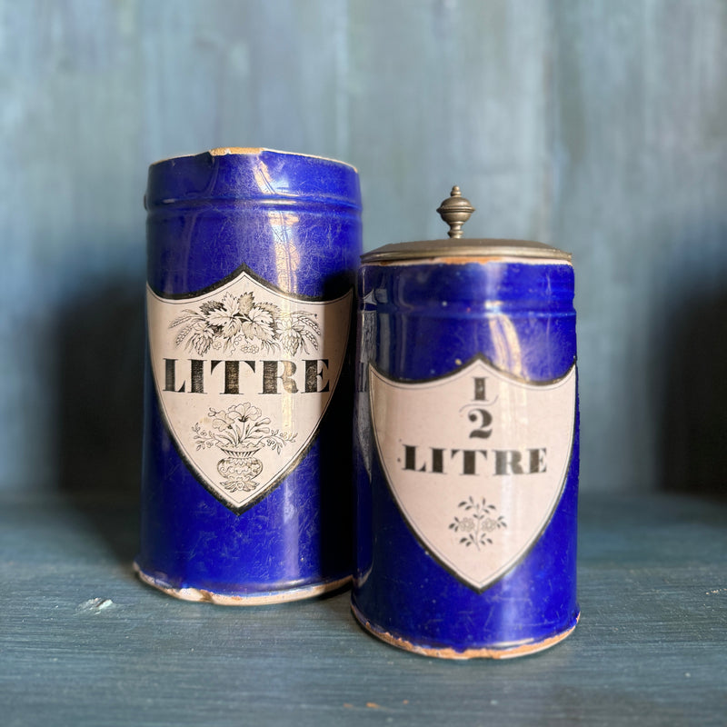 Vintage Belgian Porcelain Litre Jar