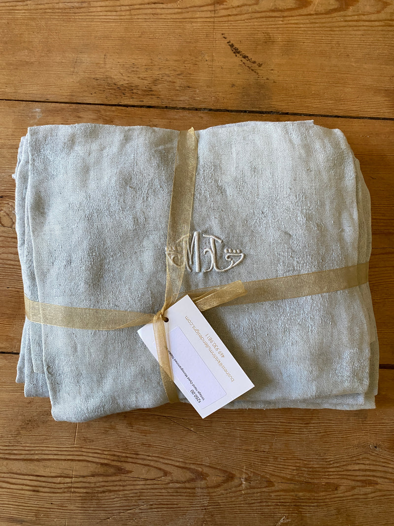 Vintage Hand-Dyed Monogrammed Napkin Set