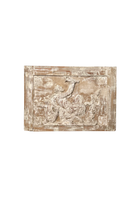 Late 18th C. Neoclassical Terracotta Carved on Pine Panel from Directoire Era