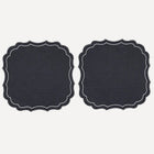 Pair of Stella Waxed Italian Linen Placemats, Navy