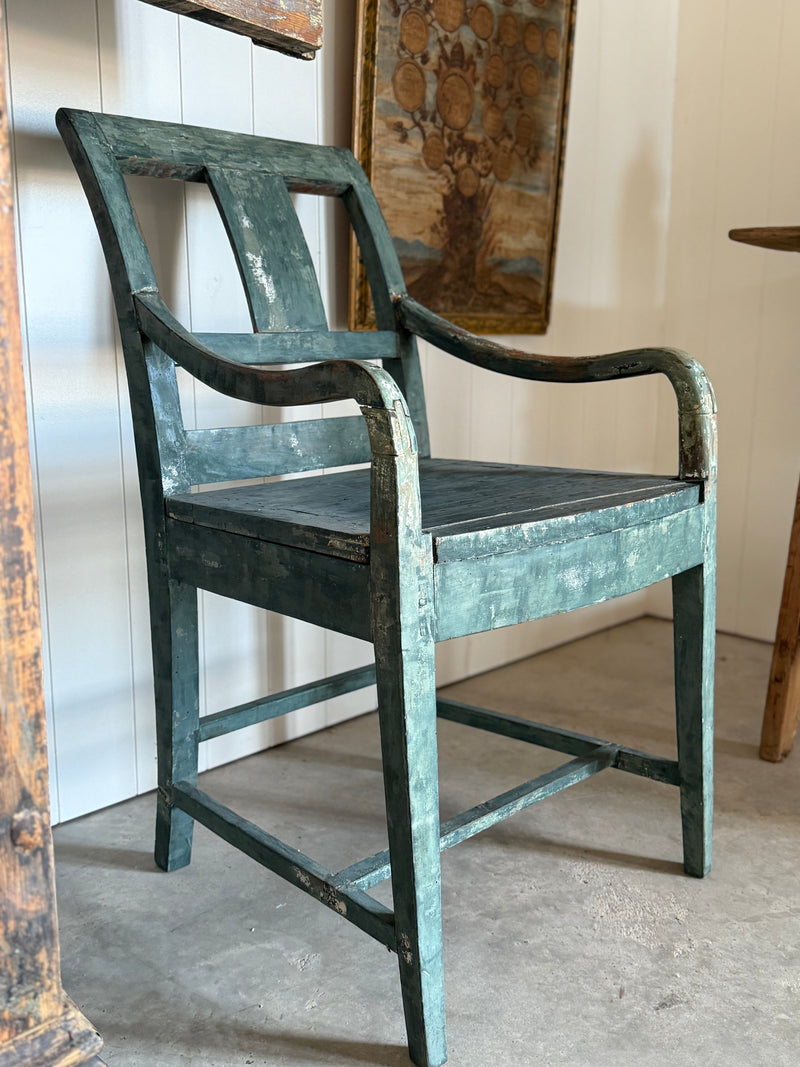 Blue Gustavian Chair, early 1800