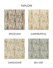 Linen Pillow Cover with Marbleized Flange