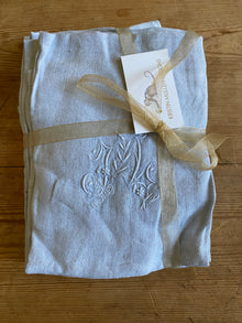 Vintage Hand-Dyed Monogrammed Napkin Set