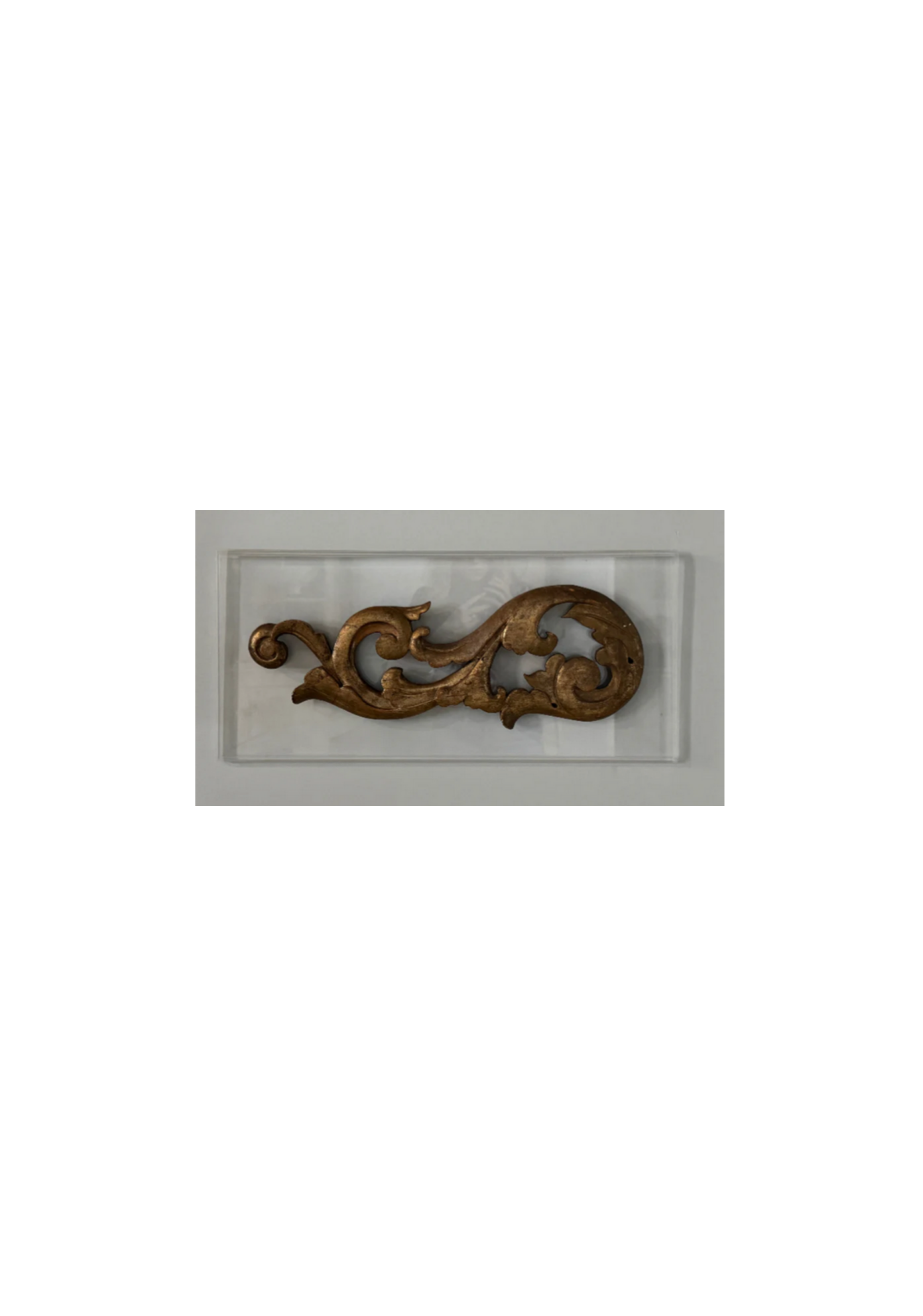 Gilt Scroll Fragment on Acrylic Plaque