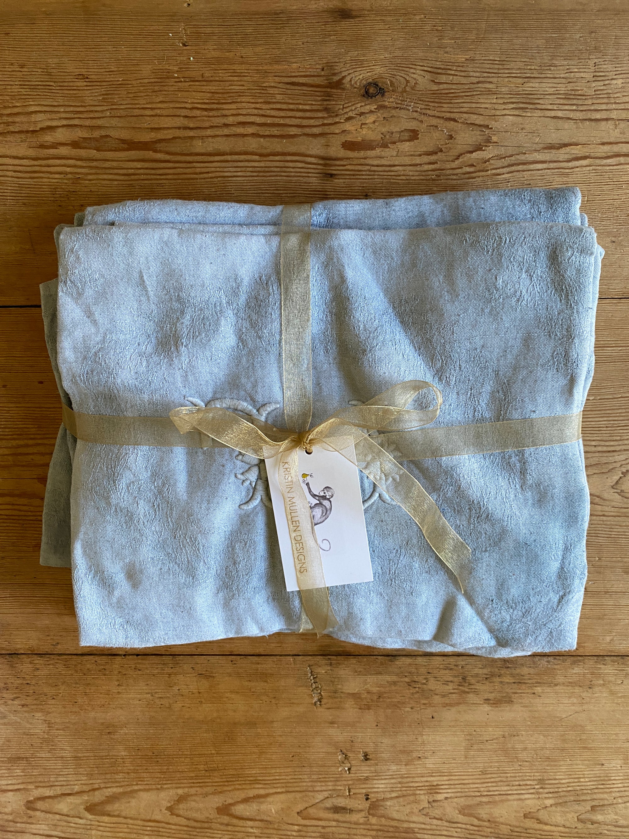Vintage Hand-Dyed Monogrammed Napkin Set