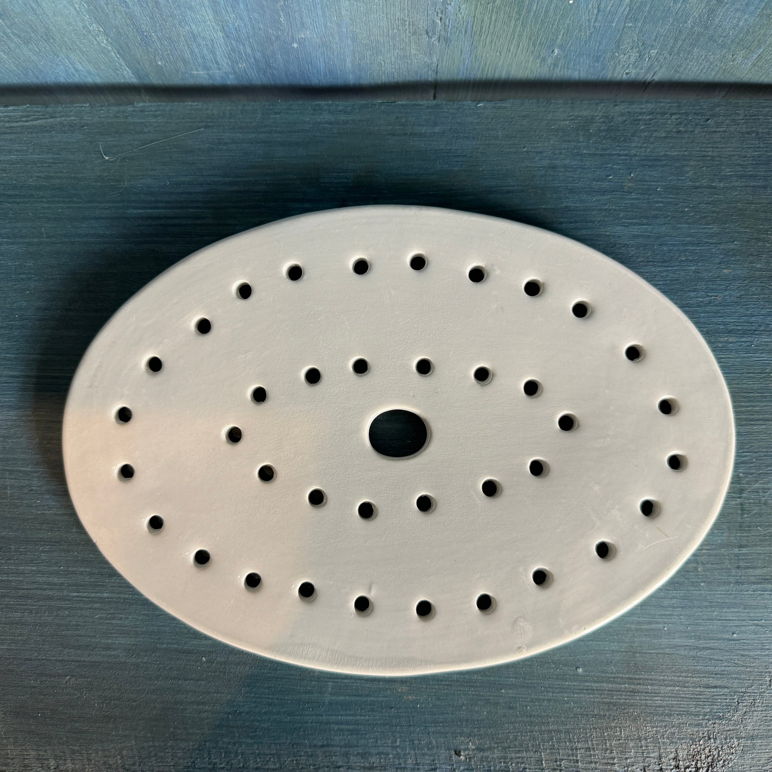 Antique Belgian Ironstone Strainer