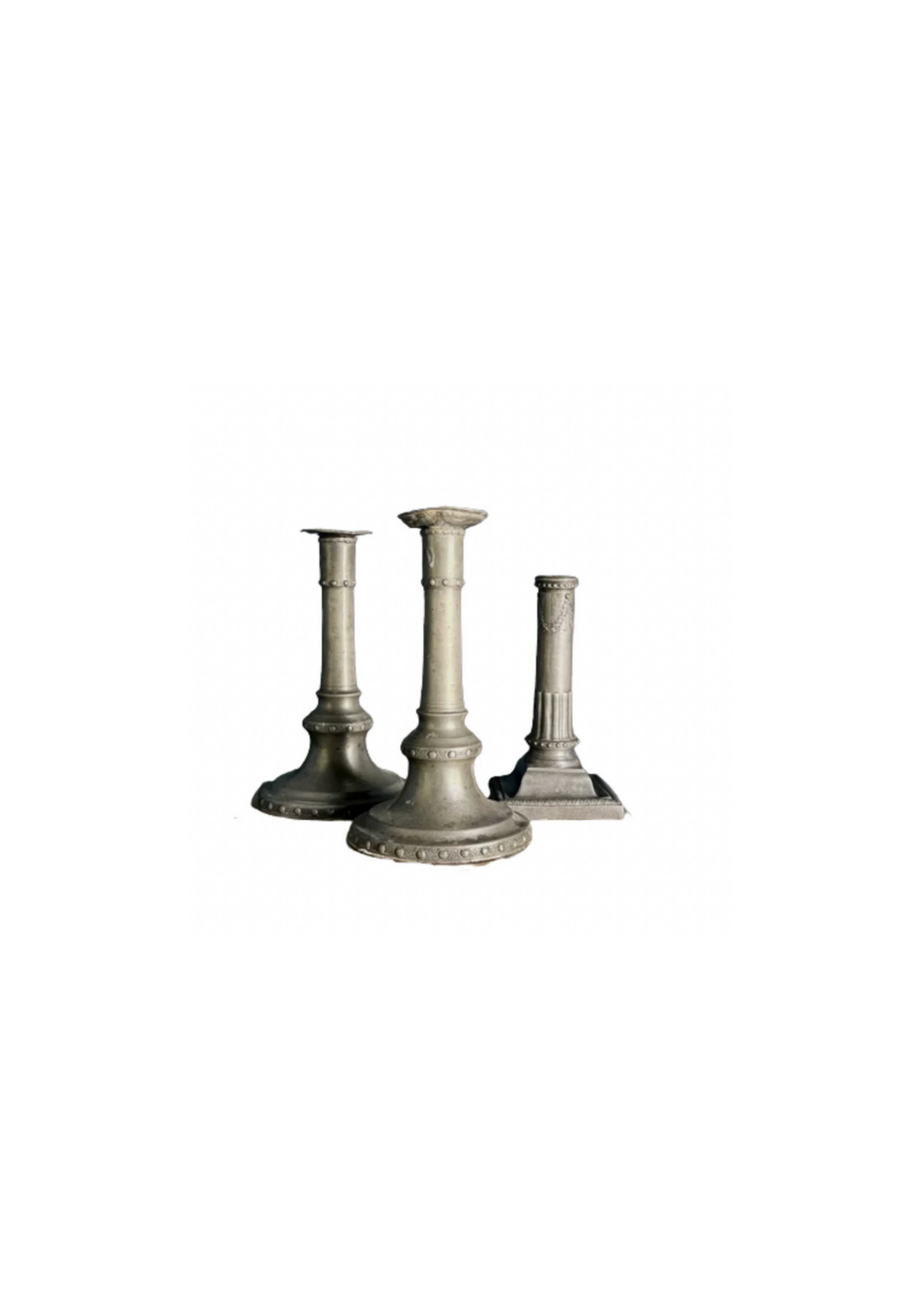 Signed Dutch Pewter Candlestick