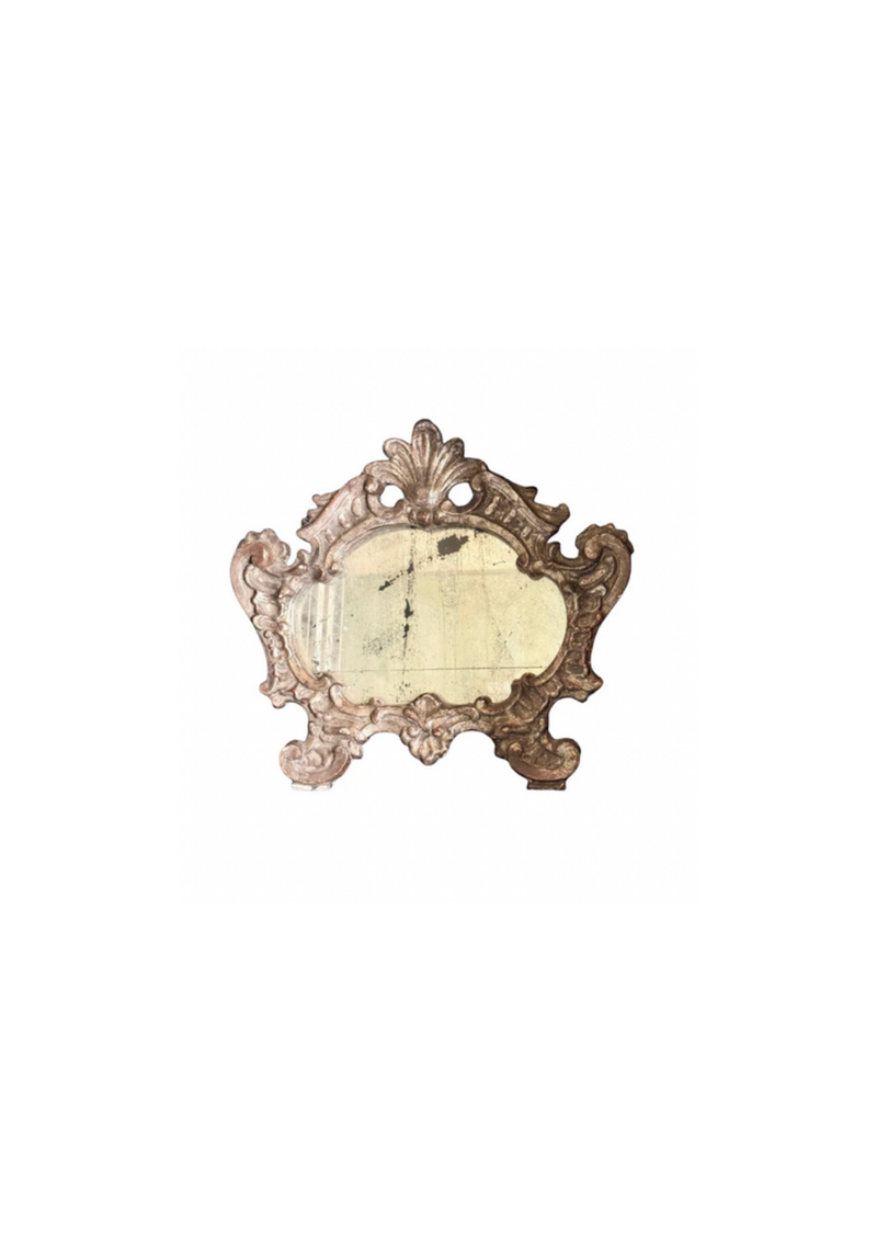 Beautiful 18th C. Silver Gilt Italian Mercury Mirror