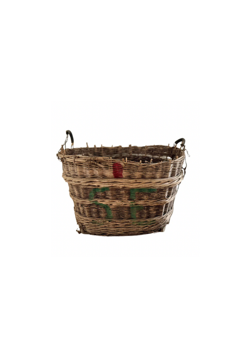 Antique European Harvest Basket