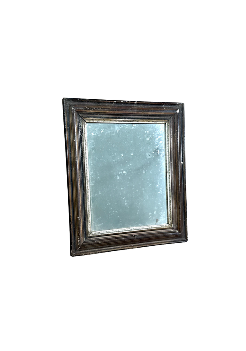 Antique Distressed Wood Frame Mirror