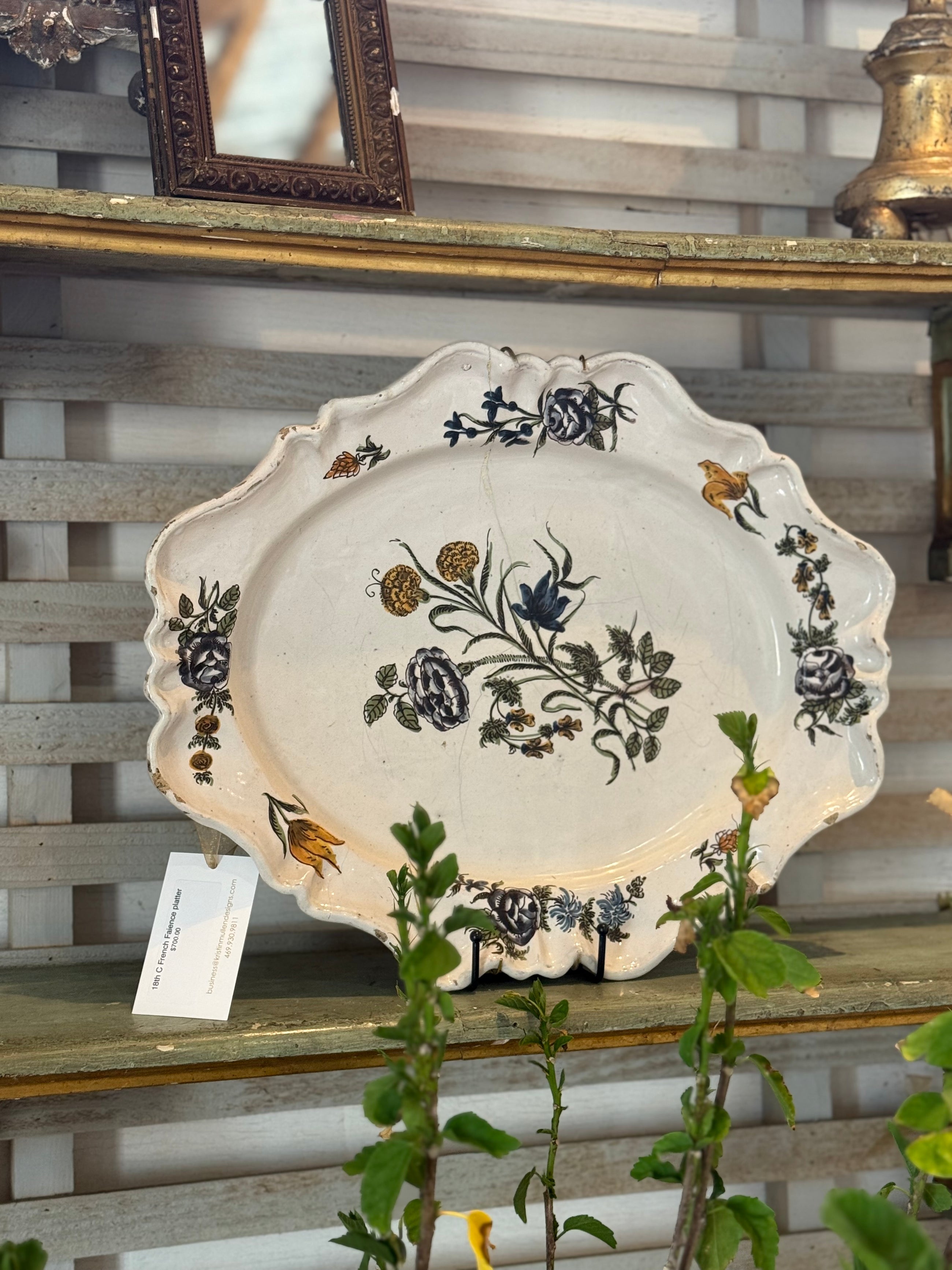 18th C French Faience platter