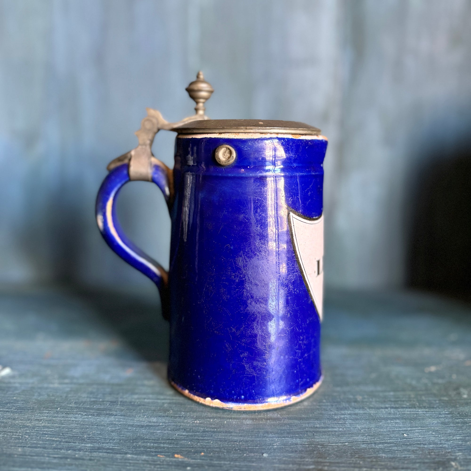 Vintage Belgian Porcelain Litre Jar