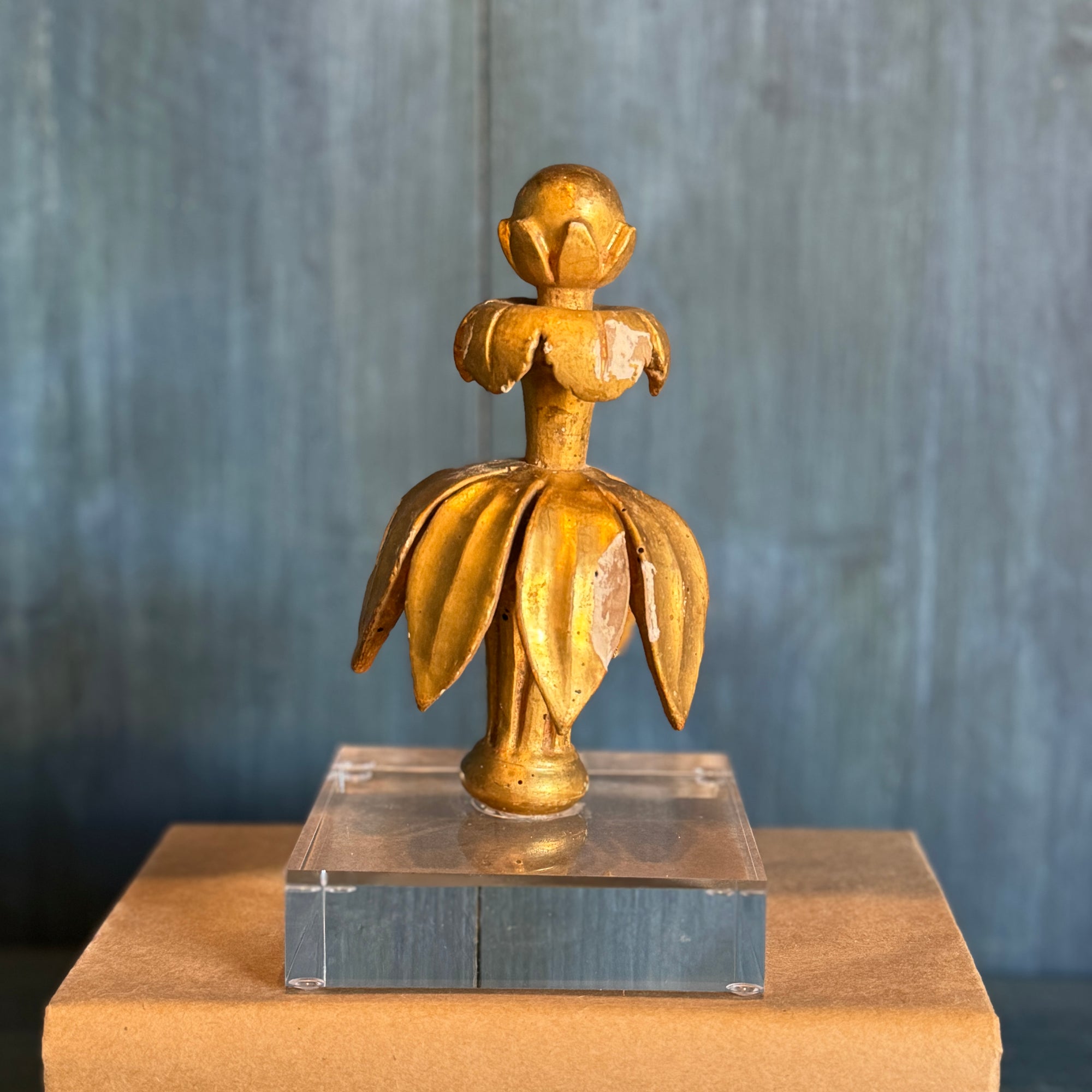 Antique Italian Giltwood Finial