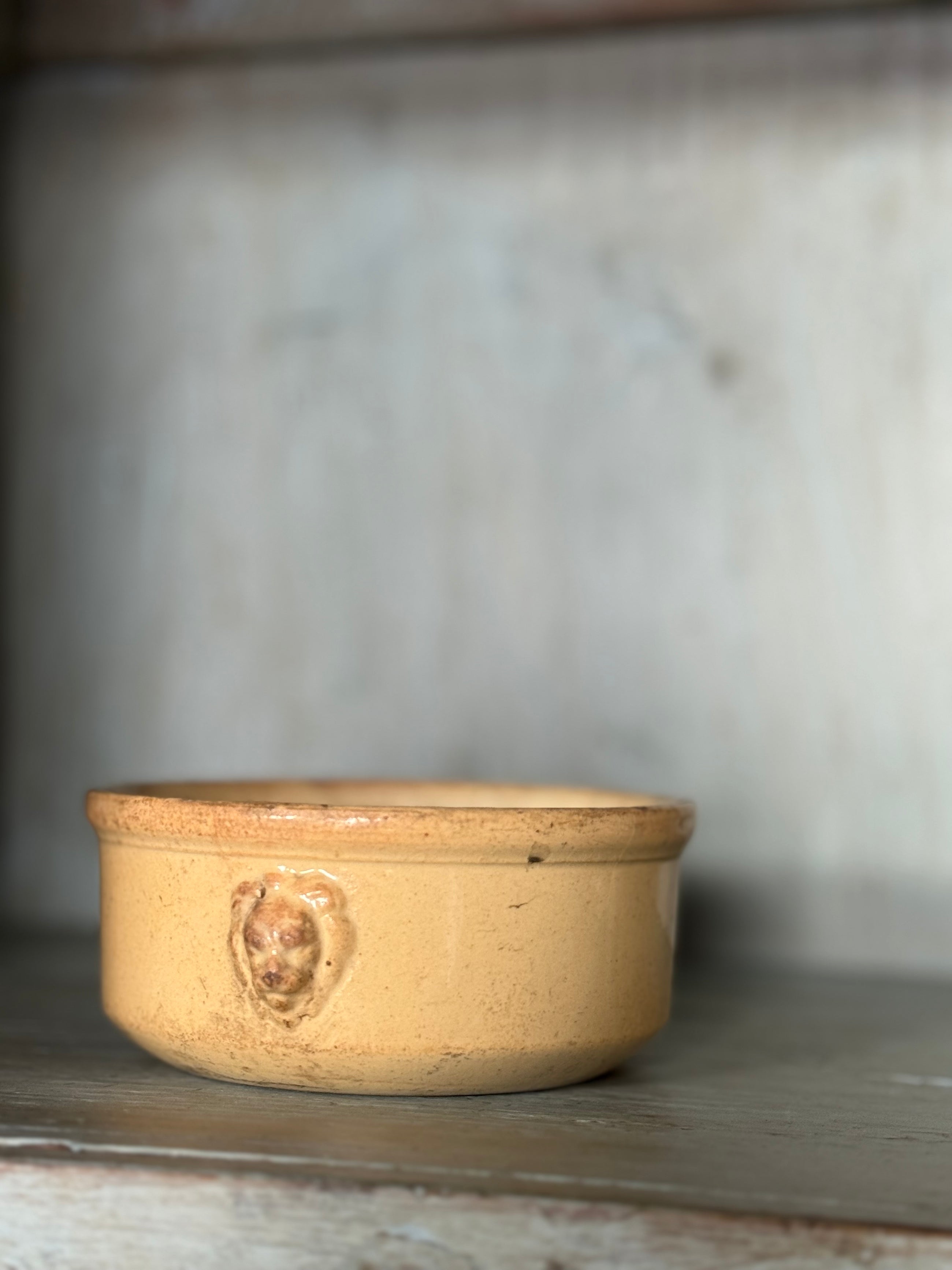 Vintage French Yellow Bowl