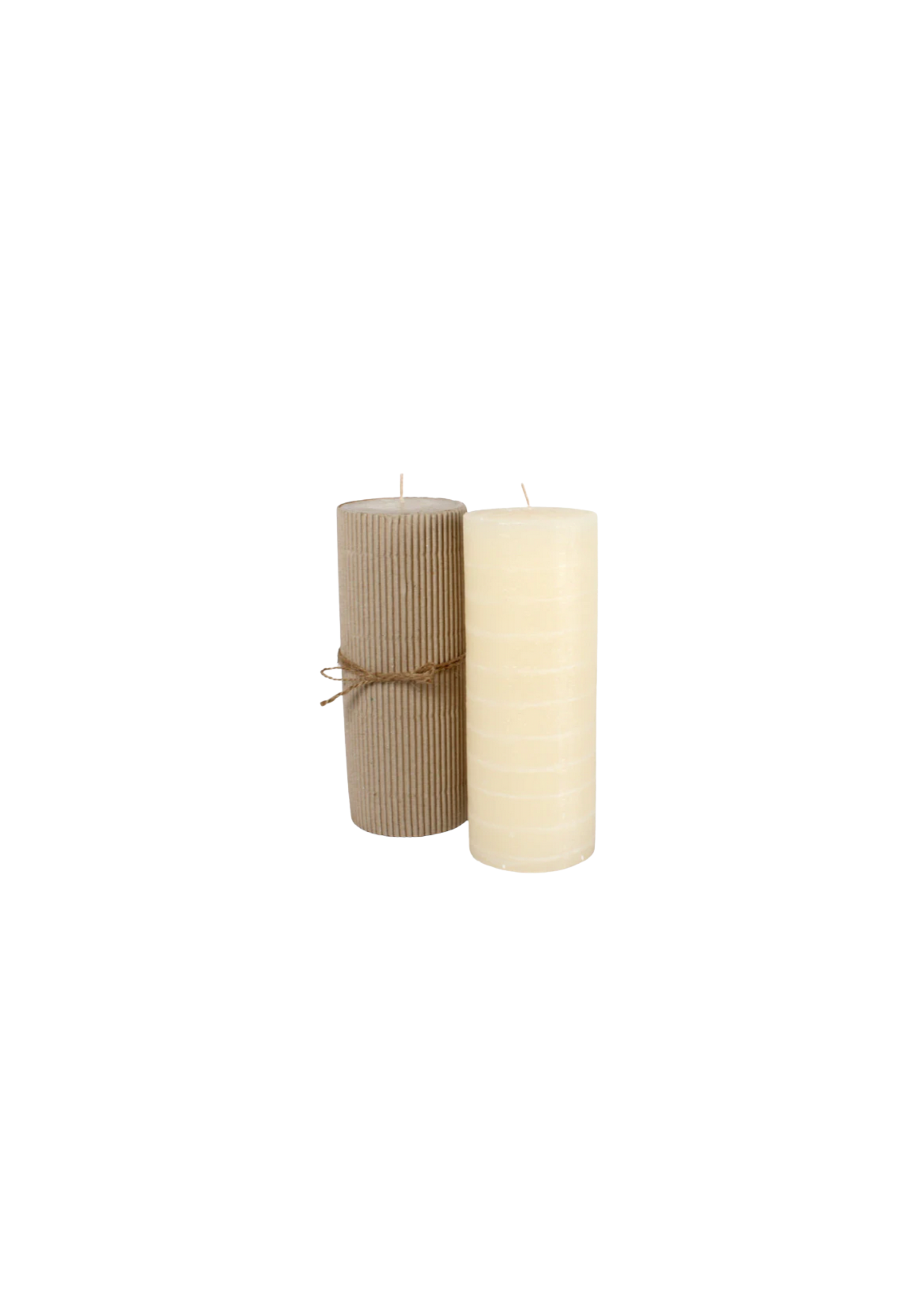 Unscented Rustic Layered Ivory Pillar