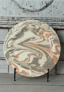 Vintage Marbelized Pichon d'Uzes Plate