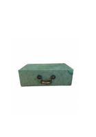 Vintage French Green Documents Box with Brass Handle
