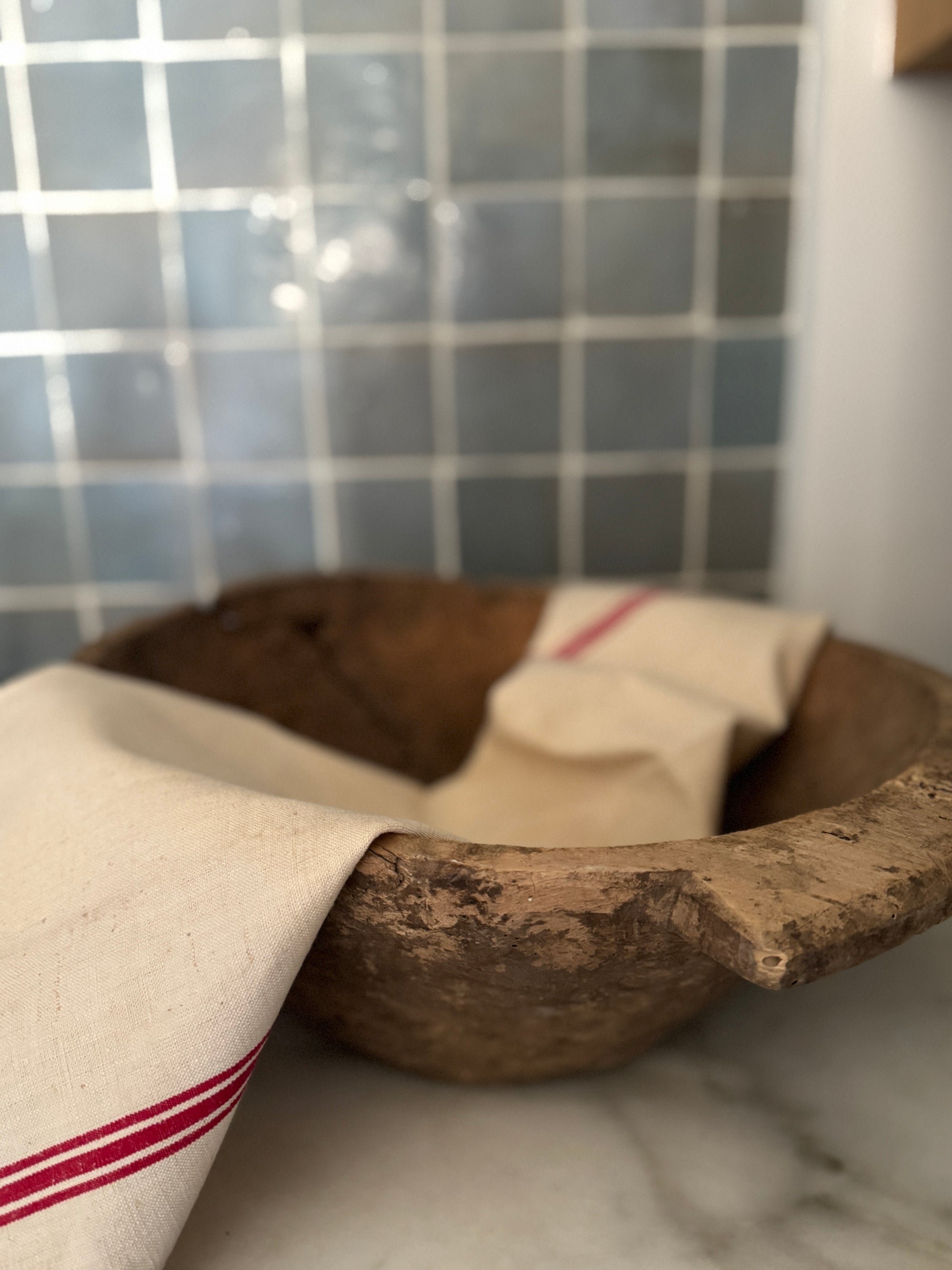 Antique Farmhouse Wood Bowl