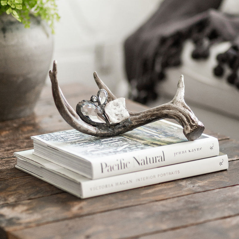 Hand-Embellished Decorative Antler (Medium)
