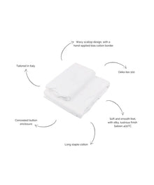 Alexandra Wavy Scalloped Bed Linen Pillowcase Pair