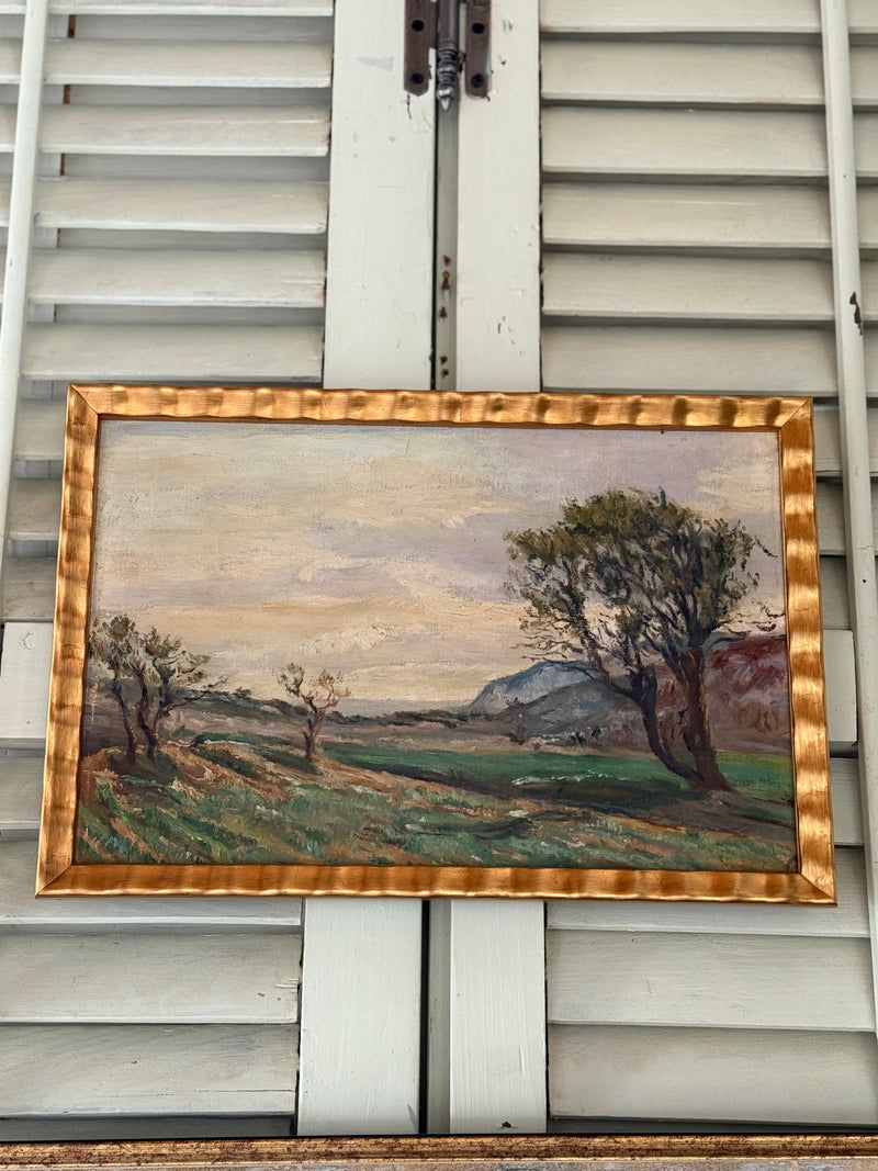Luberon Landscape, 1920's Oil Painting