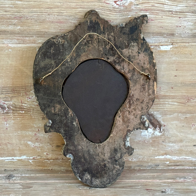 Belgian Wooden Frame Mirror w/Traces of Gold Paint circa 1800-1850