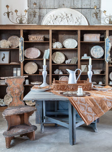 18th c Folk Art Swedish Hinged Hall Chairs