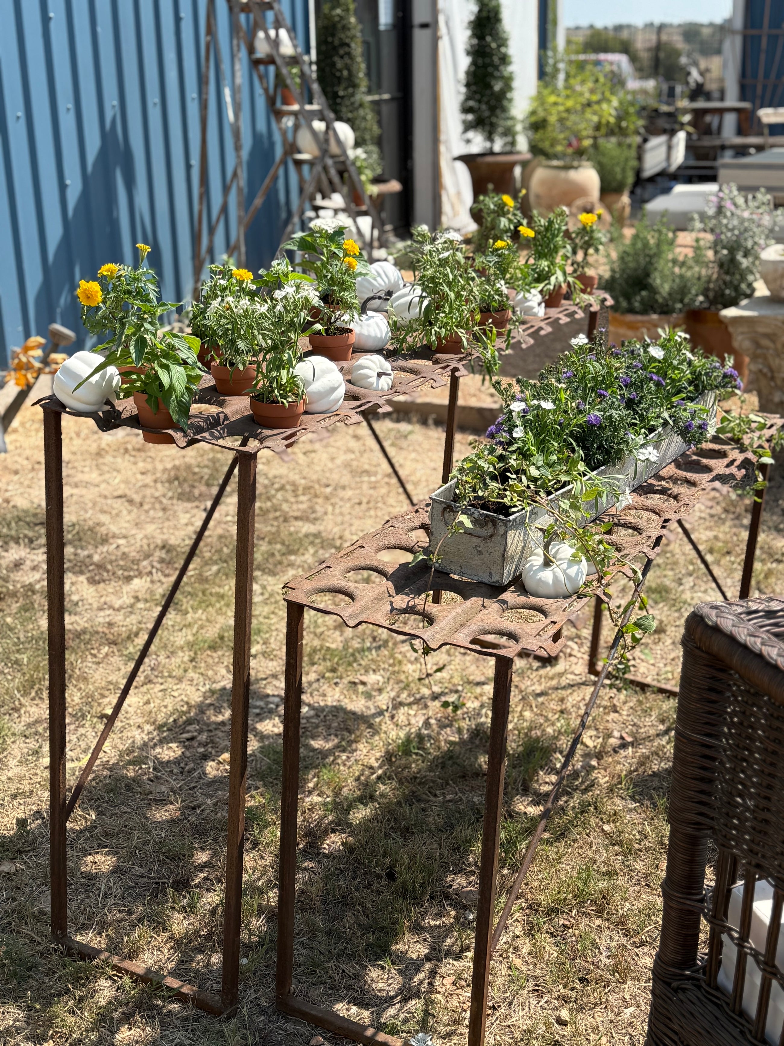 Vintage Potting Table on Custom Stand