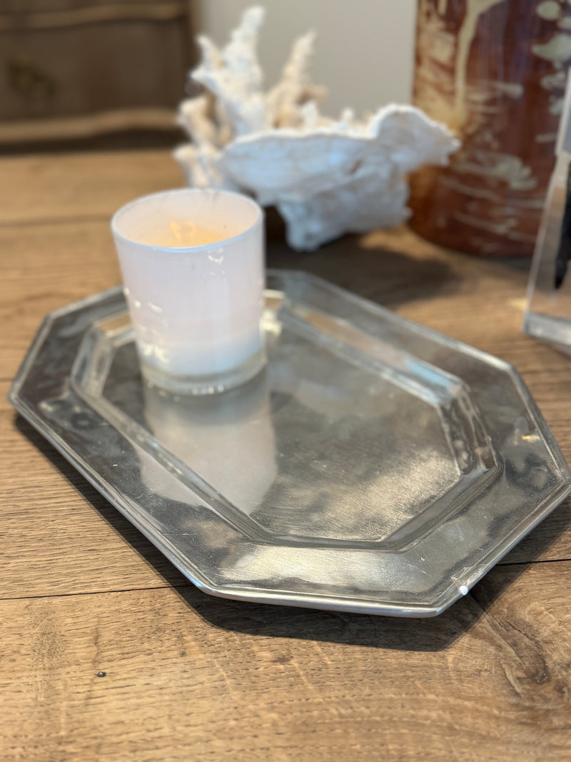 Match Octagonal Silver Tray