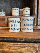 Vintage French Kitchen Canisters, Large