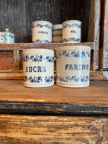 Vintage French Kitchen Canisters, Large