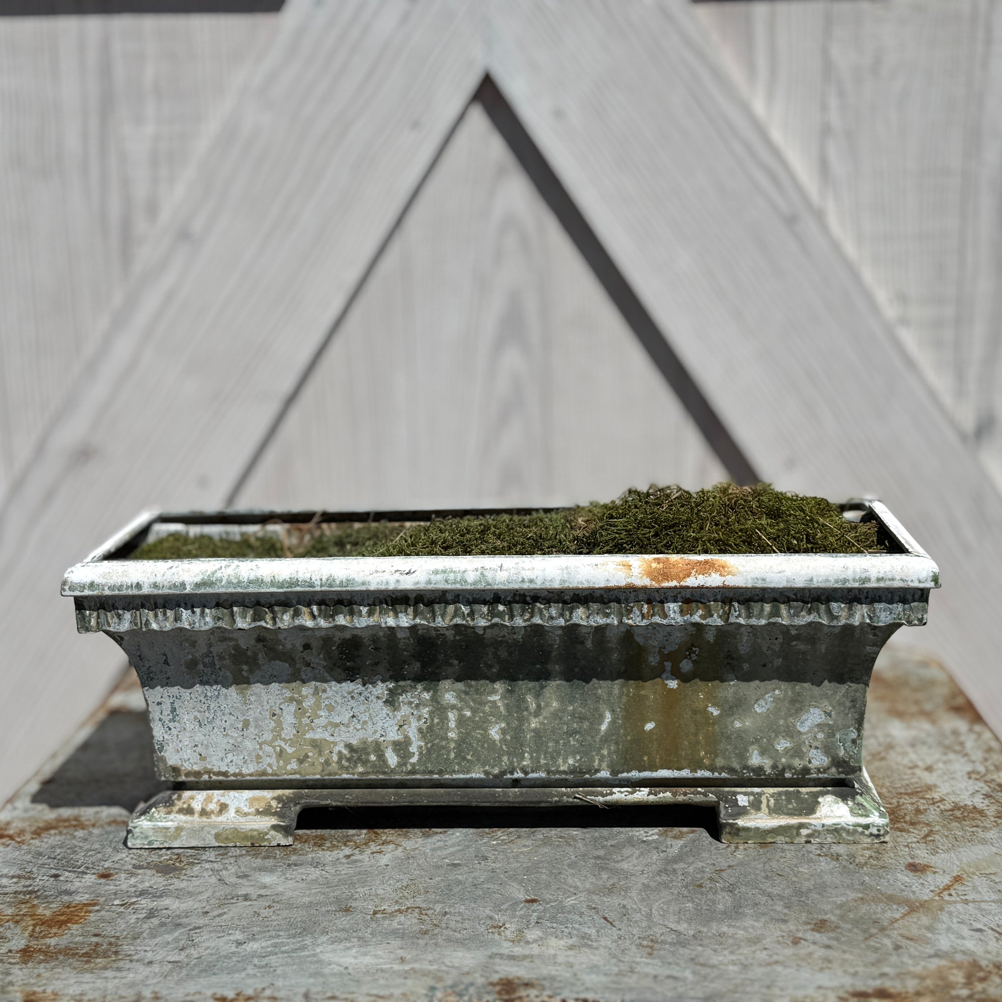 Antique French Verdigris Copper Planter