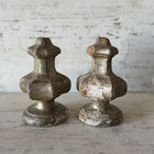 Pair of Italian 19th C Silver Gilt Finials