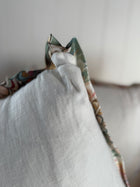 Linen Pillow Cover with Marbleized Flange