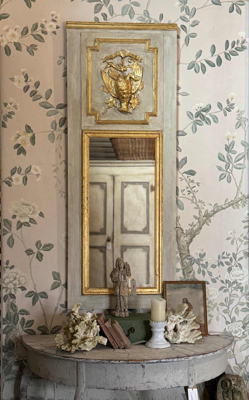 Pair of Antique French Gilt Trumeau Mirrors