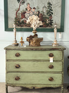 1880s  Swedish Baroque Commode in Verdant Green