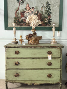 1880s  Swedish Baroque Commode in Verdant Green