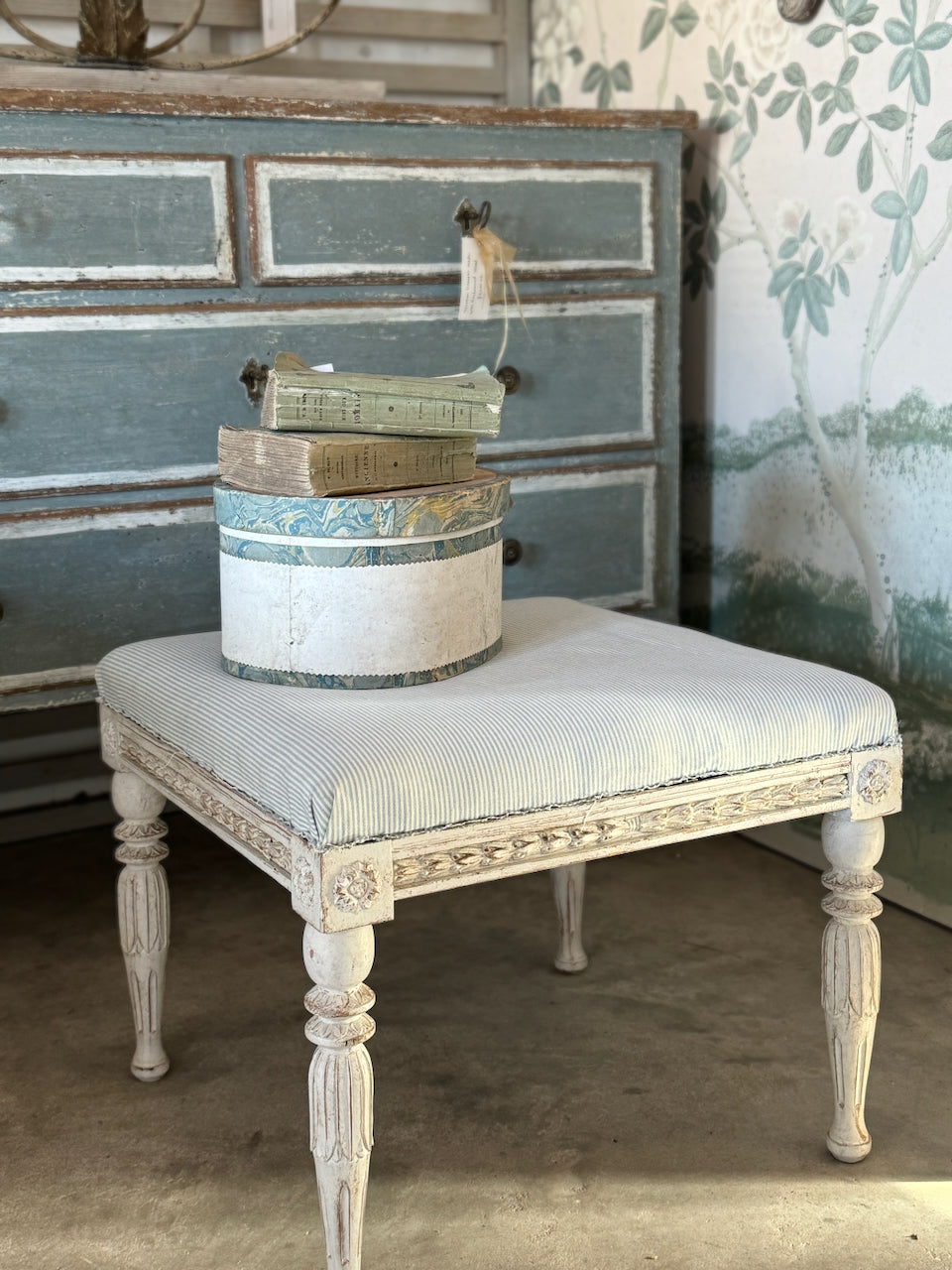 Circa 1880 Swedish Hand Carved Stool