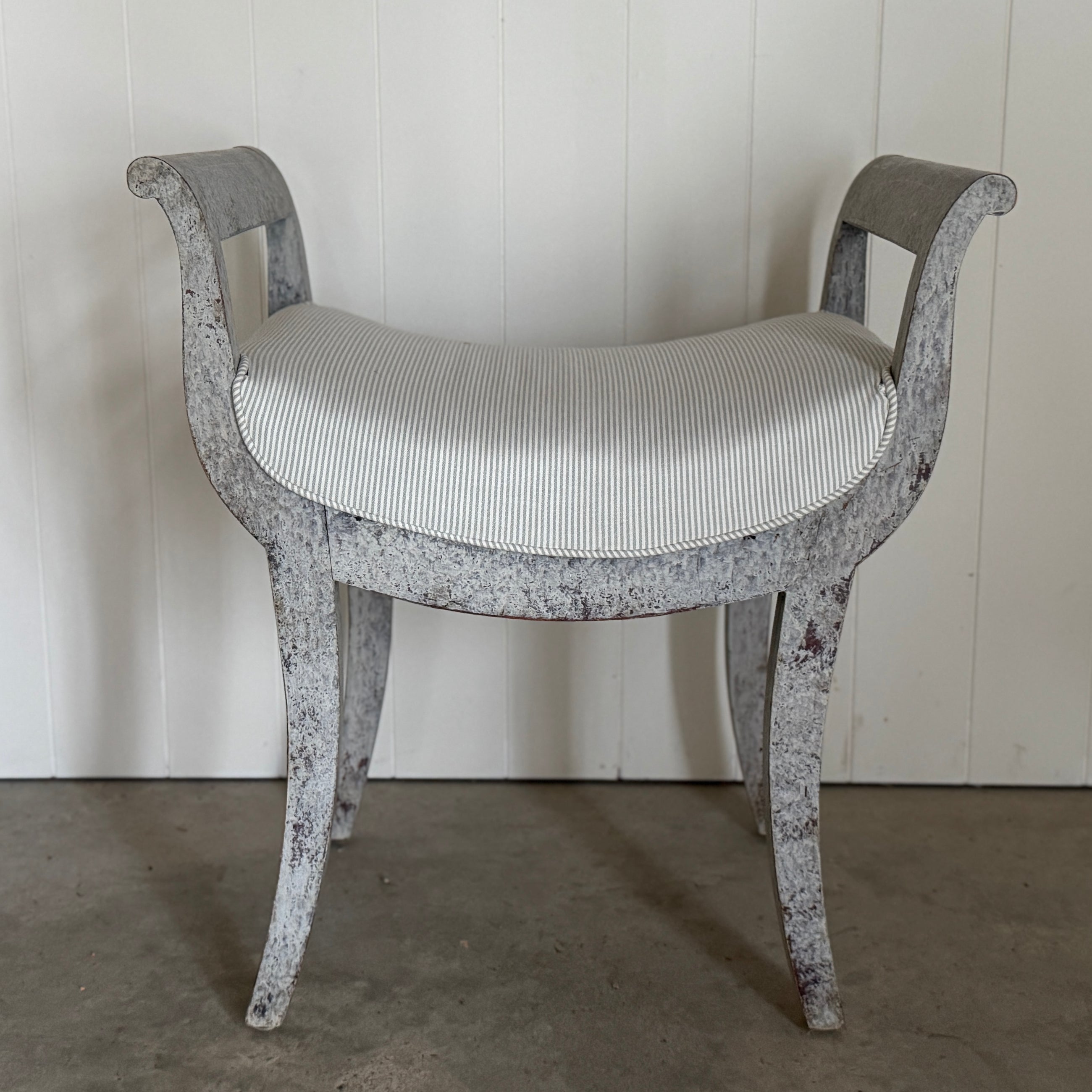 Pair of Lyre Shaped Swedish Stools circa 1860-1880